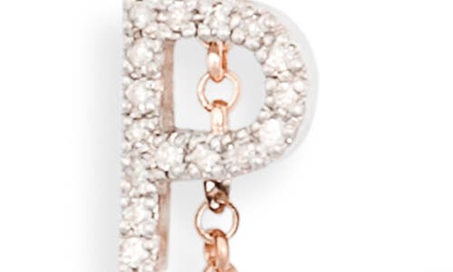 Meshmerise Diamond Initial Bezel Bracelet In Rose-p