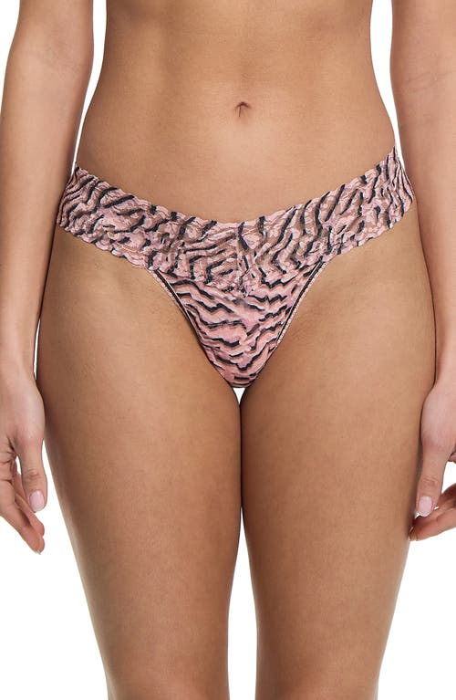 Shop Hanky Panky Print Low Rise Thong In Offbeat Neutral