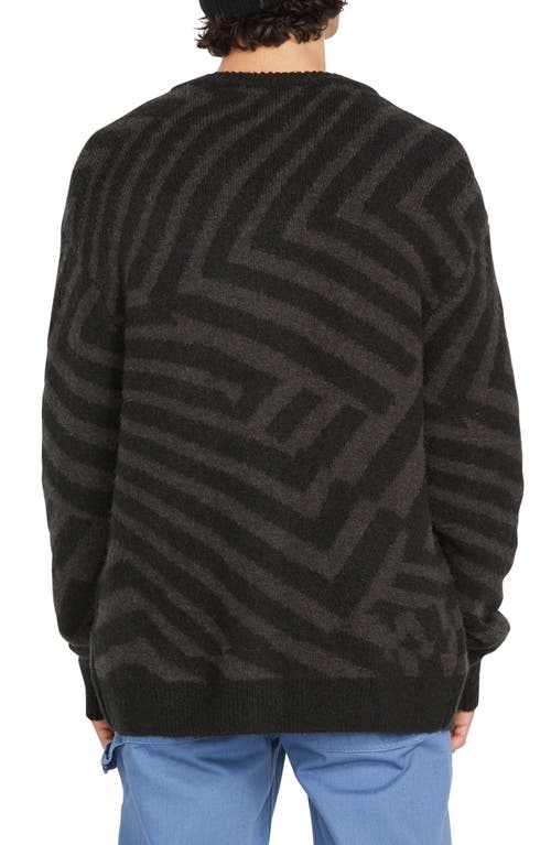 Shop Volcom Driftop Jacquard Cardigan In Black