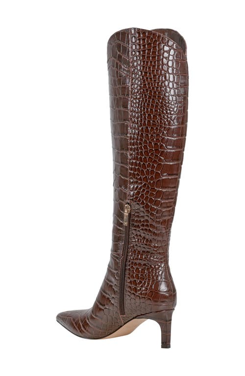 MARC FISHER LTD MARC FISHER LTD QUINNIE CROC EMBOSSED OVER THE KNEE BOOT 