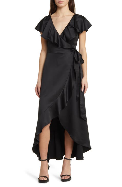 Rachel Zoe Open-back Satin-crepe Maxi Slip Dress in Black