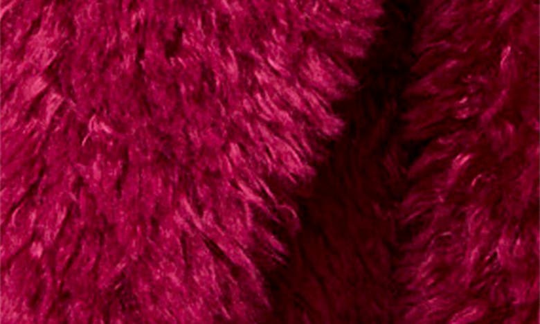 Band Of The Free Andra Faux Fur Jacket In Deep Fuchsia