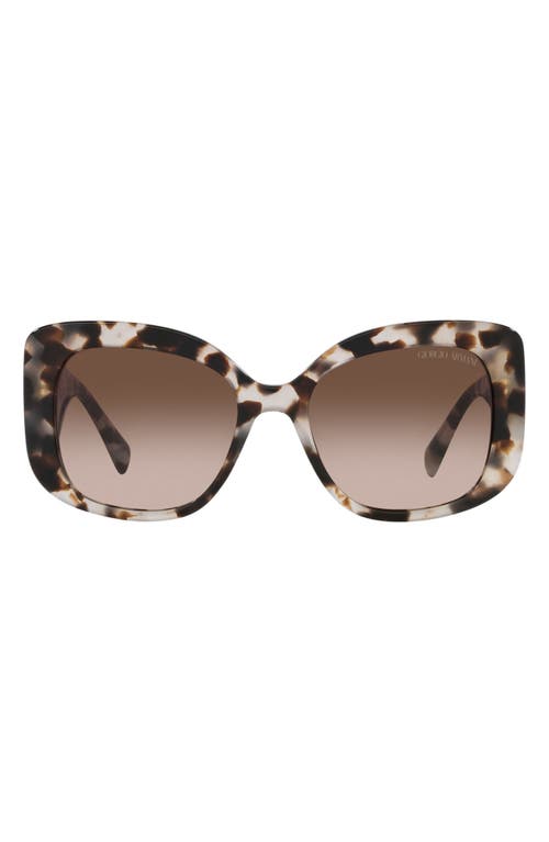 Giorgio Armani 53mm Gradient Square Sunglasses in Brown Grad