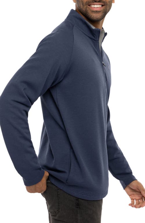 Shop Travismathew Upgraded Half Zip Pullover In Navy