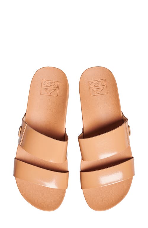 Reef Cushion Vista Higher Platform Slide Sandal In Natural Patent