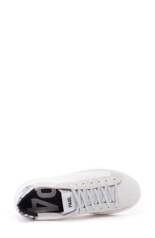 P448 John Low Top Sneaker In White/lilac