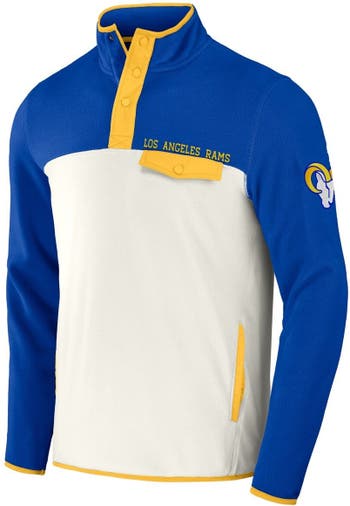 Men's NFL x Darius Rucker Collection by Fanatics White/Royal Los Angeles Rams Colorblocked T-Shirt