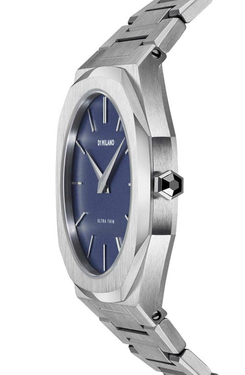D1 Milano Blue Ocean Ultra Thin Bracelet 38mm Stainless Steel Quartz Watch In Blue