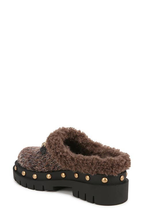 Circus Ny By Sam Edelman Annie Faux Shearling Lined Clog In Dark Chocolate