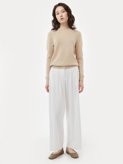 Gobi Cashmere Cashmere Hat And Sweater Set In Beige