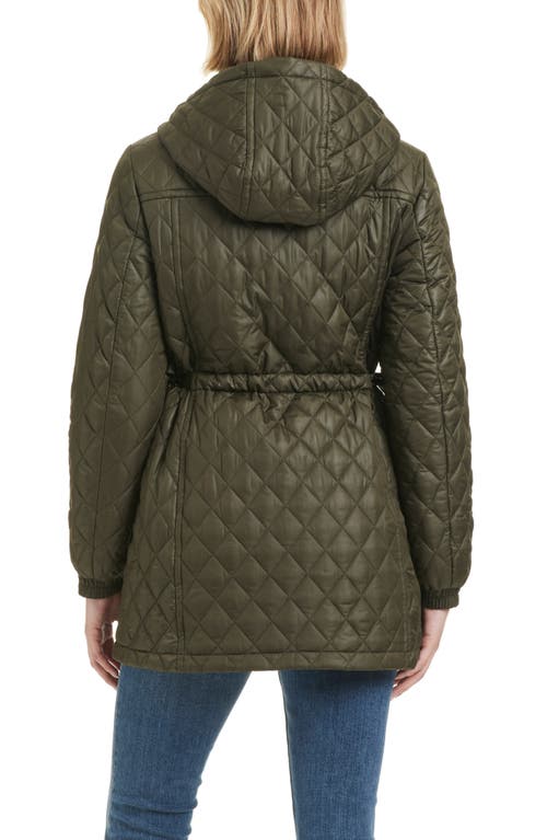 Kate Spade New York Water Resistant Diamond Quilted Jacket In New Dark Olive