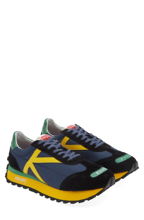 Kenzo Smile Run Low-top Sneakers In 77 - Midnight Blue