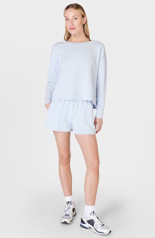 Shop Sweaty Betty Sand Wash Cloudweight Sweatshirt In Salt Blue