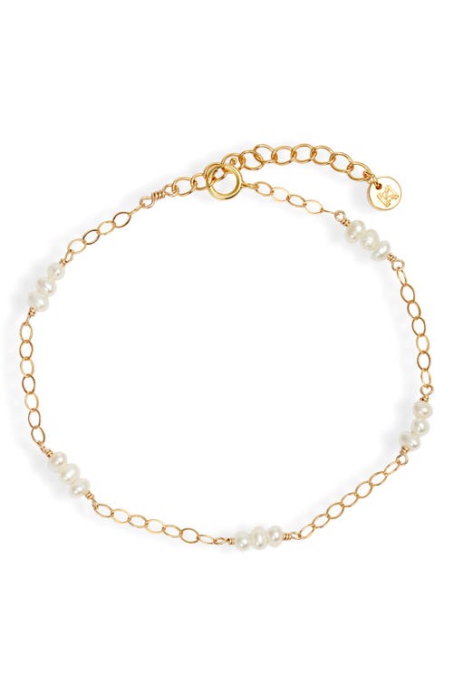 ki-ele Jennifer Petite Freshwater Pearl Bracelet in Gold at Nordstrom