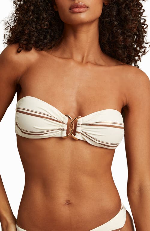 Shop Reiss Johanna Bandeau Bikini Top<br /> In Cream/brown