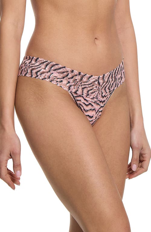 Shop Hanky Panky Print Low Rise Thong In Offbeat Neutral