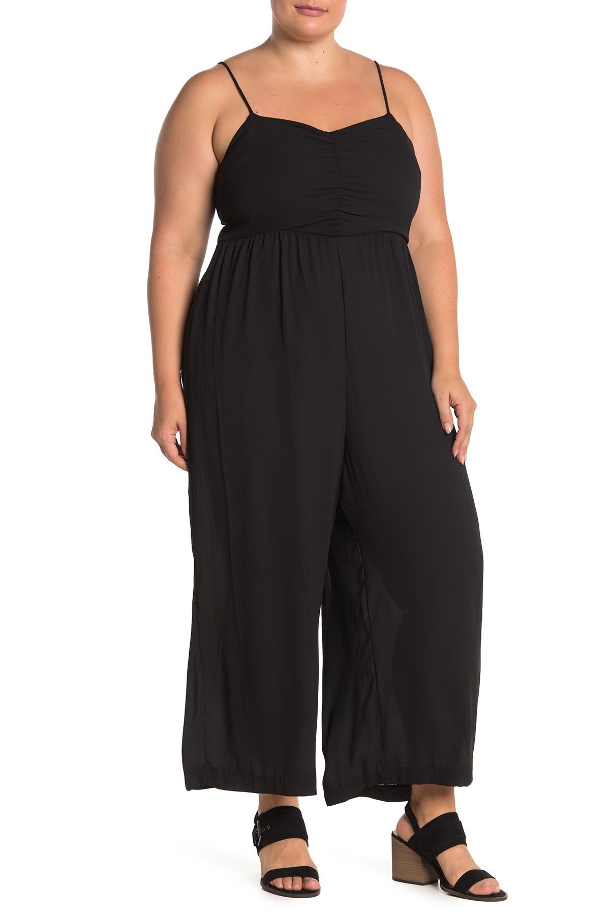 madewell ruched wide leg jumpsuit