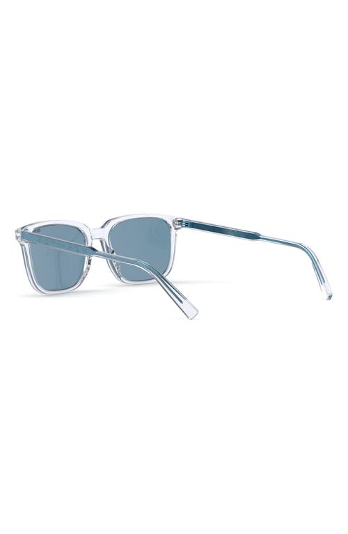 Shop Dior In S1i 53mm Square Sunglasses In Crystal/blue Mirror