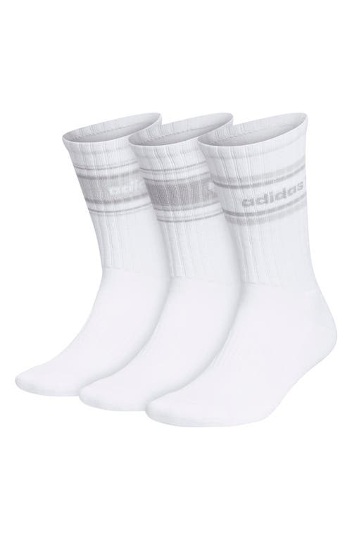 adidas Assorted 6-Pack Forum Crew Socks in White/Onyx Grey/Grey