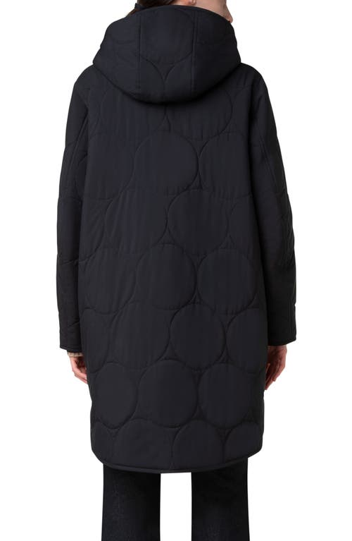 Akris Punto Signature Techno Dot Quilt Reversible Parka In Black-caramel