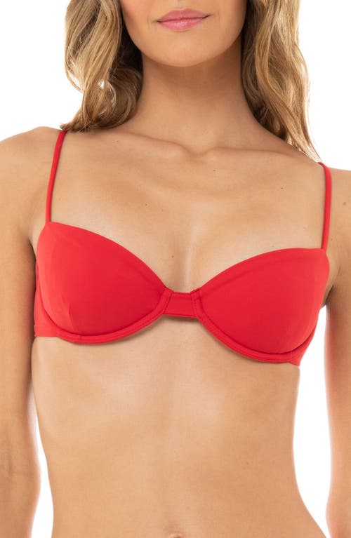 Irene Underwire Bikini Top in Red