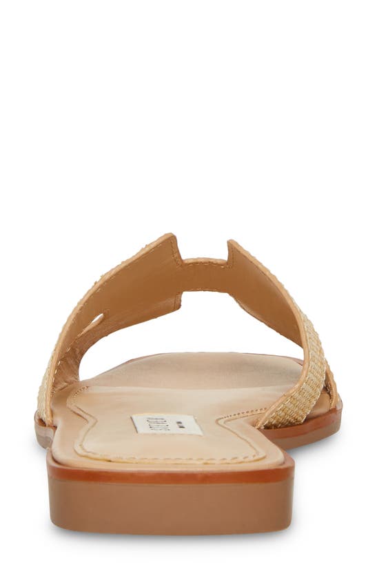 Steven New York Harlien Croc Embossed Slide Sandal In Orange Raffia