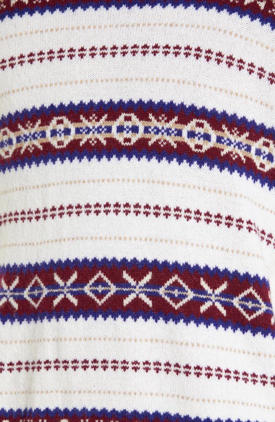 Rag & Bone Wesley Fair Isle Wool Crewneck Sweater In White Multi
