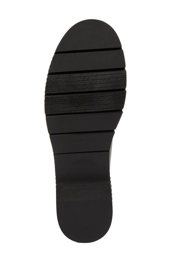 Ferragamo Maryan Chunky Sole Loafers With Gold-tone Hardware In Nero