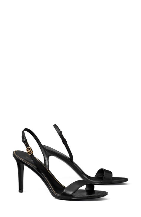 Black sandal heels hotsell