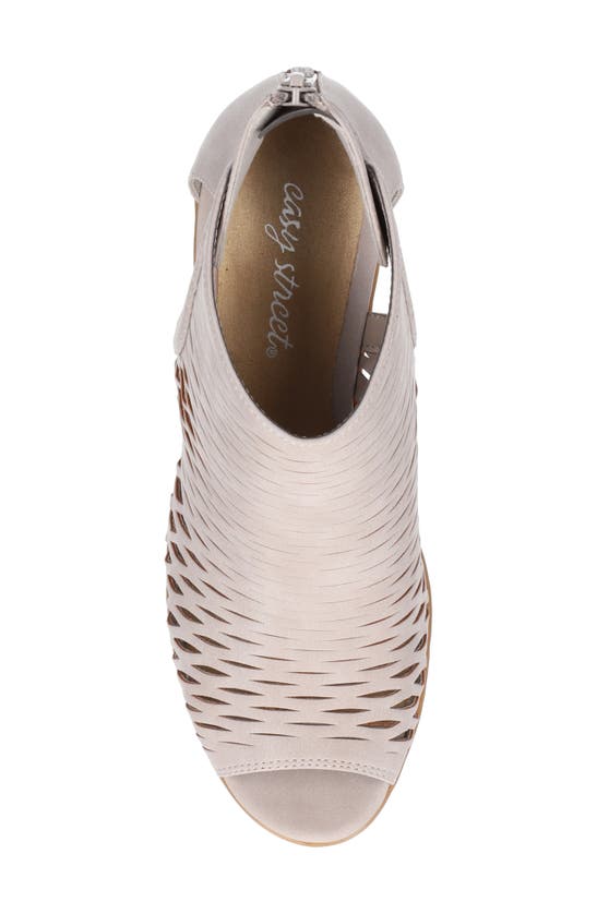 Shop Easy Street Sunrise Cutout Bootie Sandal In Grey