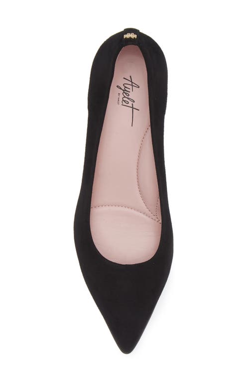 Naot Margot Pointed Toe Pump In Black Classic Suede