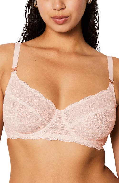 Etam Idole Classique Lace Underwire Bra In Powder Pink