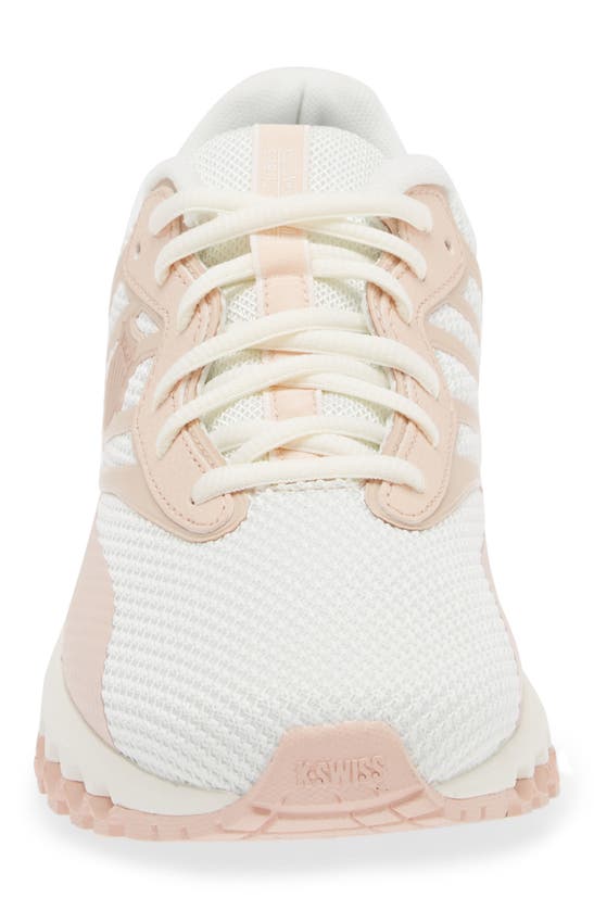 Shop K-swiss Tubes Sport Running Shoe In White/cream/rosegold