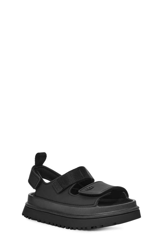 Shop Ugg Kids' Goldenglow Water Friendly Slingback Sandal In Black