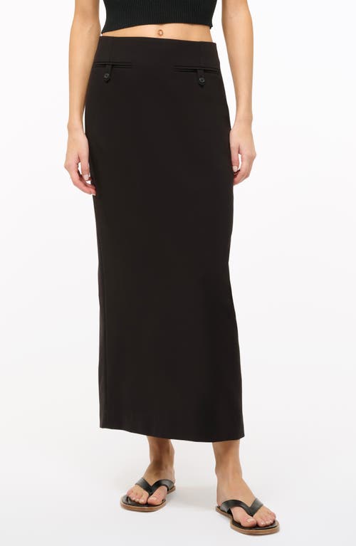 Shop Staud Tailored Pencil Skirt In Black