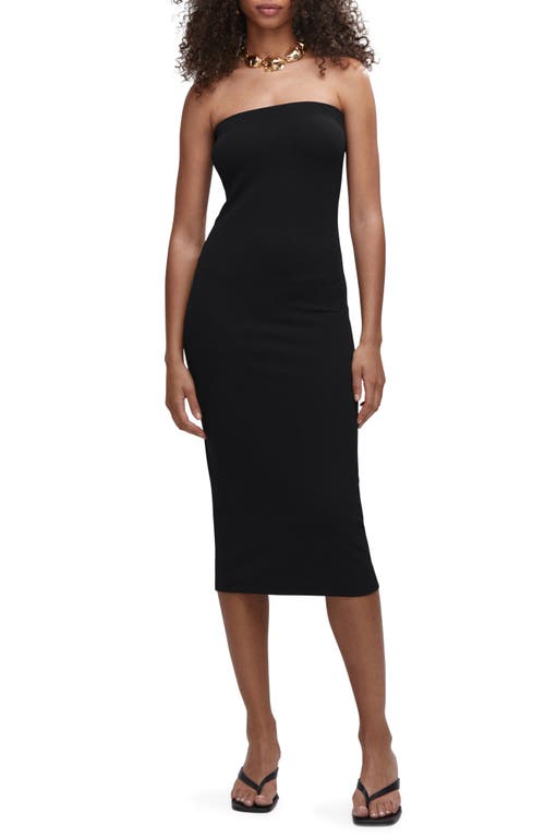 MANGO Strapless Midi Dress in at Nordstrom