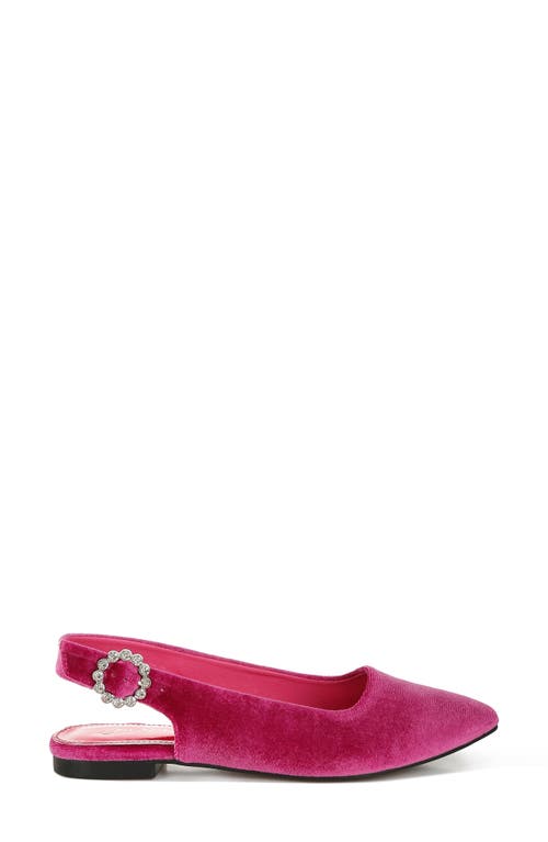 London Rag Dolan Slingback Flat In Fuchsia