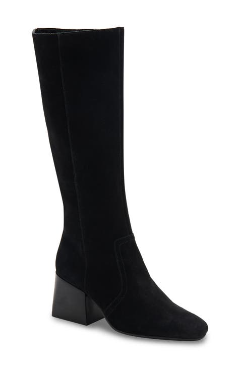 New In Mid Calf Boots For Women Fashion Slip On Thin High Heel