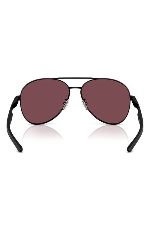 Scuderia Ferrari 60mm Mirrored Pilot Sunglasses In Matte Black