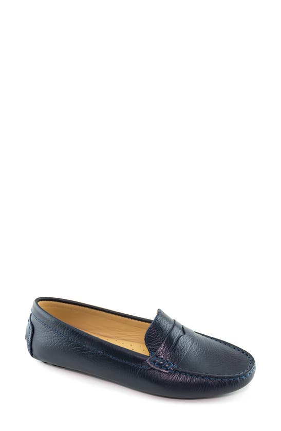 Driver Club Usa Penny Loafer In Navy Grainy