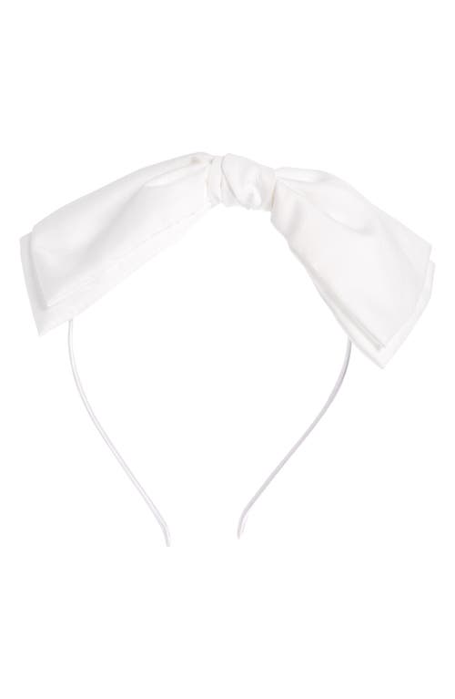 Oversize Bow Headband in Ivory