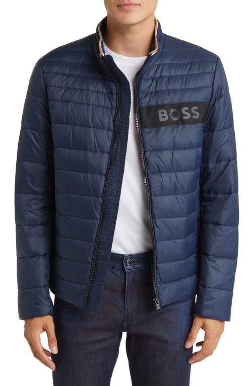 BOSS Darolus Quilted Puffer Jacket in Dark Blue at Nordstrom, Size 44