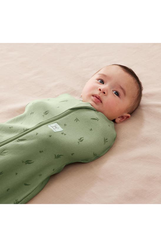 Ergopouch 0.2 Tog Organic Cotton Cocoon Swaddle Sack In Green