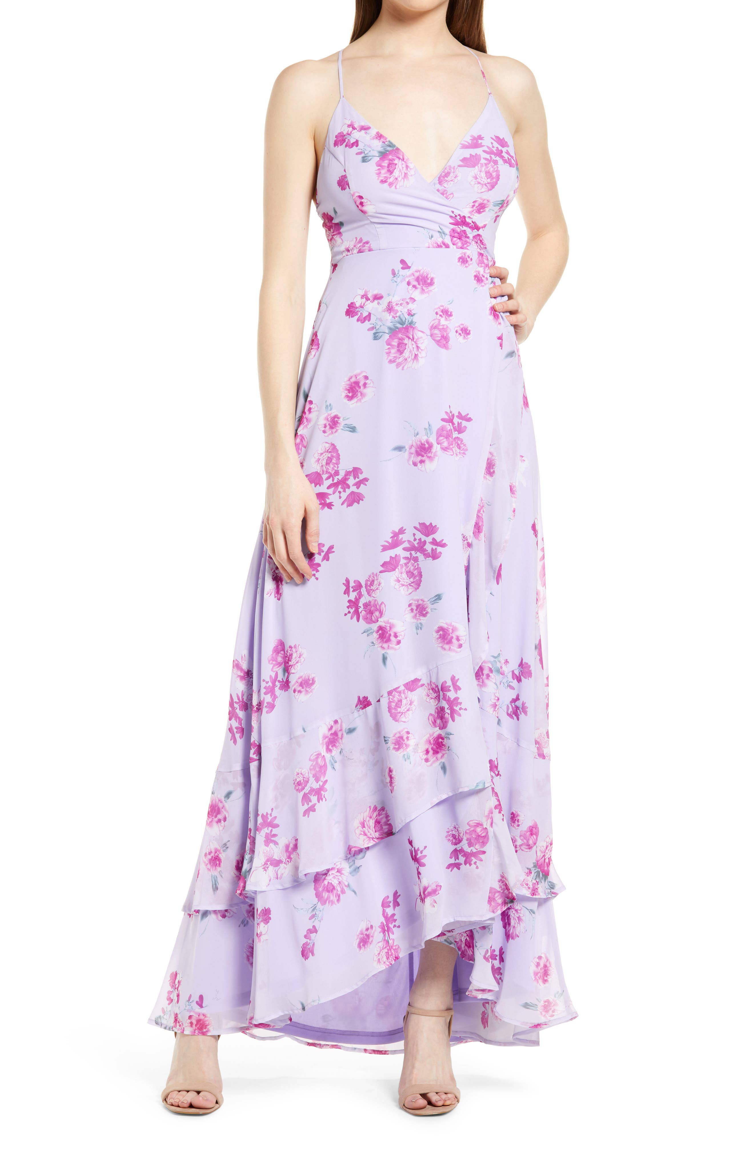 Lulus In Love Forever Floral Gown 