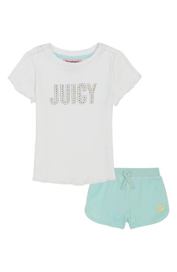 Juicy Couture Kids' Logo Tee & Shorts Set In Multi