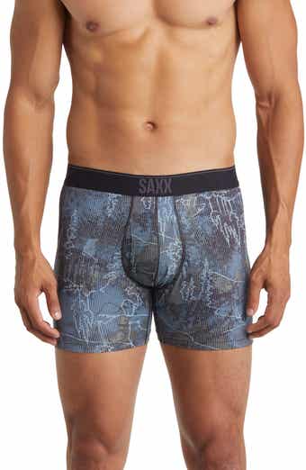 SAXX DropTemp™ Cooling Cotton Stretch Boxer Briefs - Men's Boxers in Tidal  Camo Blue