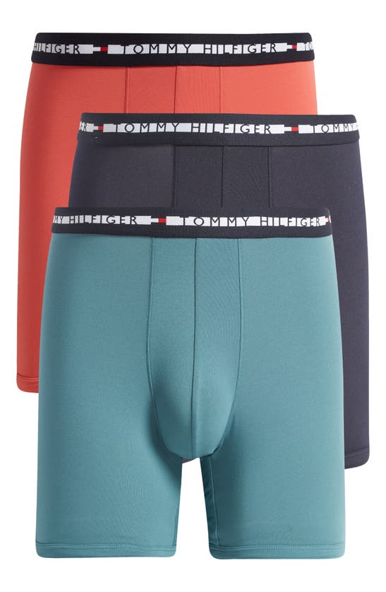 Tommy Hilfiger 3-pack Th Comfort+ Boxer Briefs In Rosewood