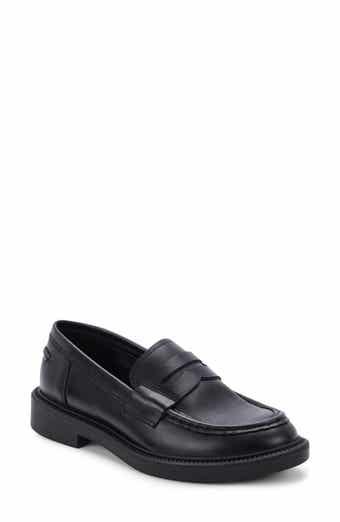 MISTOR Black Leather Women's Loafers