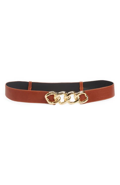 Women's Double Harness Metal Loop Belt - Universal Thread™ Cognac