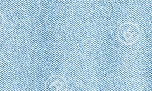 Martine Rose Logo Stamp Wide Leg Jeans In Blue R All Over Blue